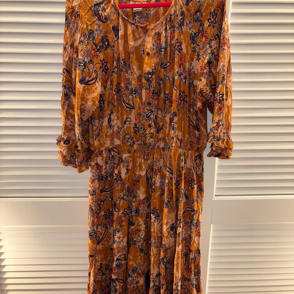 Lola Brown Bishop Sleeve Sundress